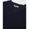 Organic Cotton Knit Sweater, Navy - Sweaters - 5