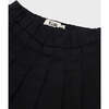 Organic Cotton Pleated Skirt, Black - Skirts - 5
