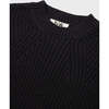 Organic Cotton Knit Sweater, Black - Sweaters - 4