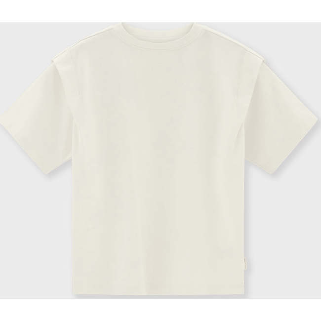 Organic Cotton Inset Sleeve T-Shirt, Off White