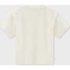 Organic Cotton Inset Sleeve T-Shirt, Off White - T-Shirts - 1 - thumbnail