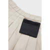 Organic Cotton Pleated Skirt, Stone - Skirts - 5