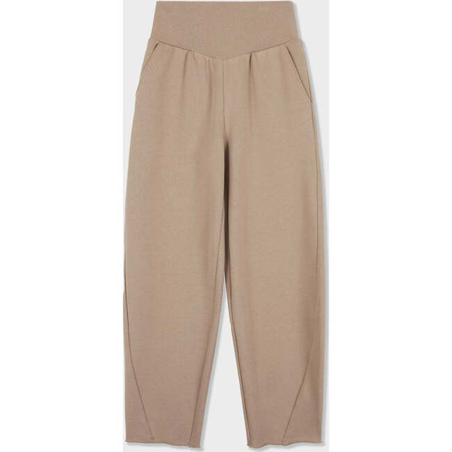Organic Cotton High Waisted Sweatpant, Savannah Tan