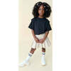 Organic Cotton Inset Sleeve T-Shirt, Black - T-Shirts - 2
