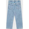 Organic Cotton Drawstring Straight Leg Jean, Light Indigo - Jeans - 2