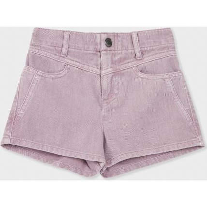 Organic Cotton Denim Short, Light Lilac