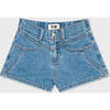 Organic Cotton Denim Short, Light Indigo - Shorts - 1 - thumbnail