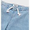 Organic Cotton Drawstring Straight Leg Jean, Light Indigo - Jeans - 4