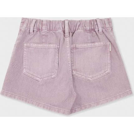 Organic Cotton Denim Short, Light Lilac - Shorts - 2