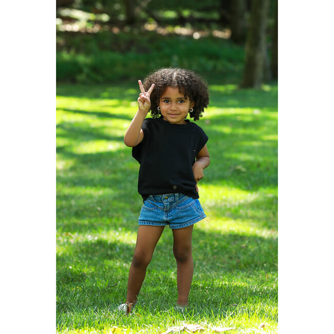 Organic Cotton Denim Short, Light Indigo - Shorts - 2