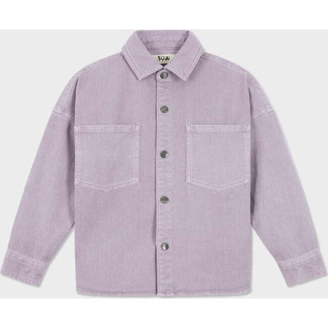 Organic Cotton Denim Shirt, Light Lilac
