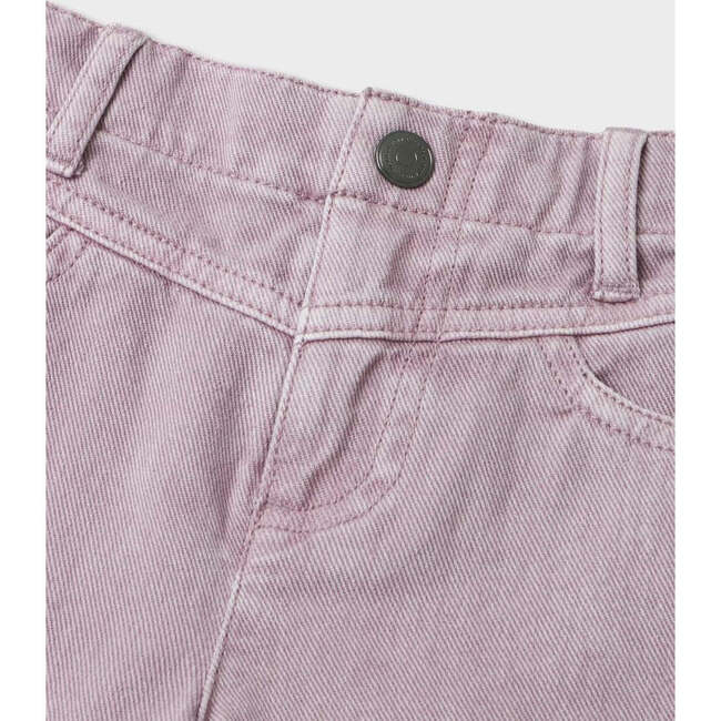Organic Cotton Denim Short, Light Lilac - Shorts - 4