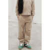 Organic Cotton High Waisted Sweatpant, Savannah Tan - Sweatpants - 3