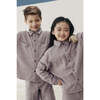 Organic Cotton Denim Shirt, Light Lilac - Button Downs - 2