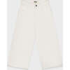 Organic Cotton Cropped Denim Wide Leg, Off White - Jeans - 1 - thumbnail