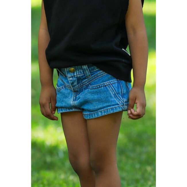 Organic Cotton Denim Short, Light Indigo - Shorts - 5