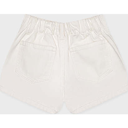 Organic Cotton Denim Short, Off White - Shorts - 5