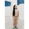 Organic Cotton Cropped Sweatshirt, Savannah Tan - Sweatshirts - 2