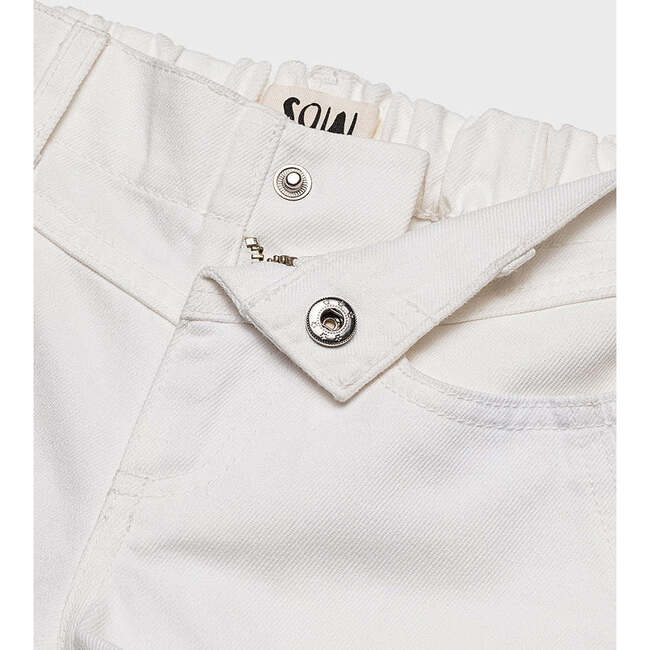 Organic Cotton Denim Short, Off White - Shorts - 6