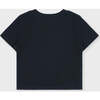Organic Cotton Cropped T-Shirt, Black - T-Shirts - 3