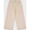 Organic Cotton Corduroy Wide Leg Pant, Beige - Pants - 1 - thumbnail
