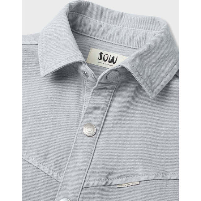 Organic Cotton Denim Balloon Shirt, Harbor Mist - Button Downs - 6
