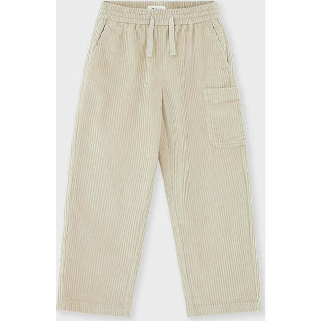 Organic Cotton Corduroy Straight Leg Cargo, Beige