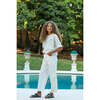 Organic Cotton Cropped Denim Wide Leg, Off White - Jeans - 5