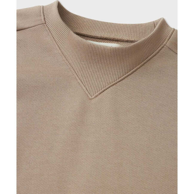Organic Cotton Cropped Sweatshirt, Savannah Tan - Sweatshirts - 6