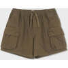 Organic Cotton Cargo Shorts, Military Olive - Shorts - 1 - thumbnail