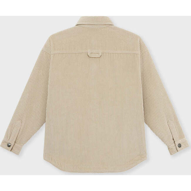 Organic Cotton Corduroy Shirt, Beige - Button Downs - 4
