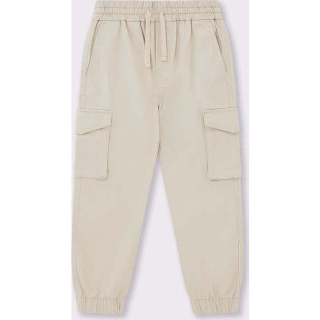 Organic Cotton Cargo Jogger Pant, Stone