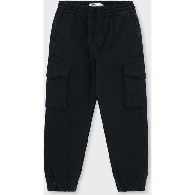 Organic Cotton Cargo Jogger Pant, Black