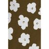 Organic Cotton Cropped Ribbed Shirt, Olive with Flower Print - T-Shirts - 6