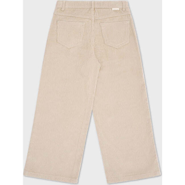 Organic Cotton Corduroy Wide Leg Pant, Beige - Pants - 5
