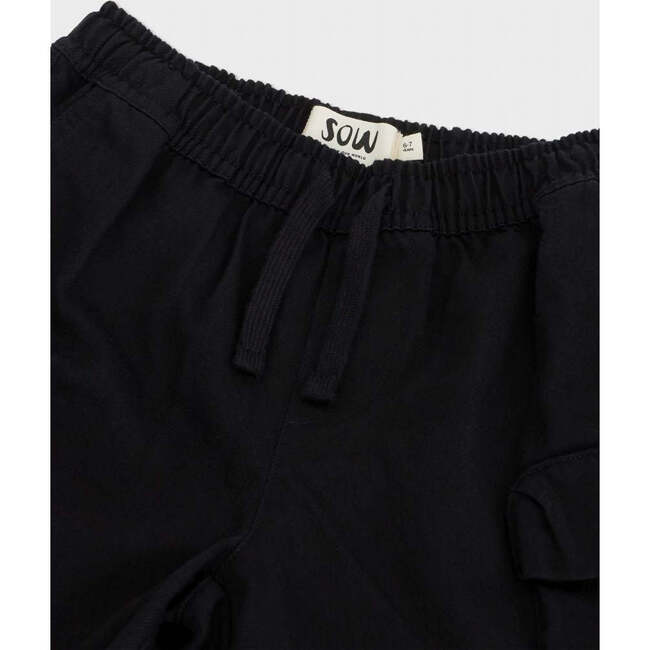 Organic Cotton Cargo Shorts, Black - Shorts - 3