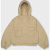 Organic Cotton Boxy Cargo Jacket, Tan - Jackets - 1 - thumbnail