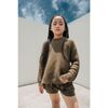 Organic Cotton Cargo Front Short With Belt, Military Olive - Shorts - 3