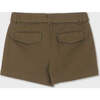 Organic Cotton Cargo Front Short With Belt, Military Olive - Shorts - 5