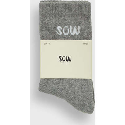 One-Pack Crew Socks, Heather Grey - Socks - 2
