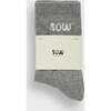 One-Pack Crew Socks, Heather Grey - Socks - 2