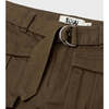 Organic Cotton Cargo Front Short With Belt, Military Olive - Shorts - 6