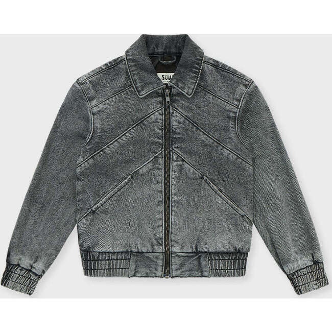 Denim Starburst Jacket, Grey Acid Denim