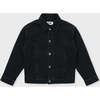 Denim Jacket (Modern Trucker Style), Black - Jackets - 1 - thumbnail