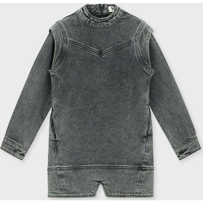 Denim Dress, Grey Acid Denim