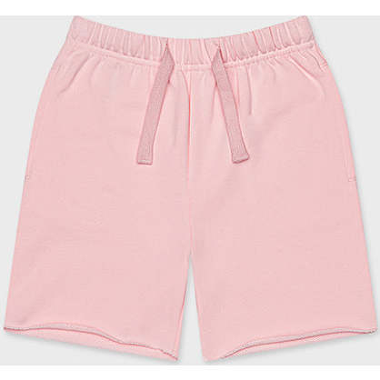 Cotton Sweat Short With Raw Hem, Heavenly Pink