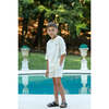 Cotton Sweat Short With Raw Hem, Off White - Shorts - 2