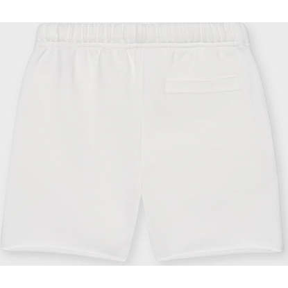 Cotton Sweat Short With Raw Hem, Off White - Shorts - 4