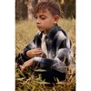 Elongated Oversized Plaid Shirt Jacket, Black Shadow Plaid - Button Downs - 5