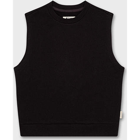 Cotton Sleeveless Sweatshirt, Black